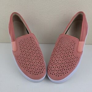 Vionic Kani Rose/Pink Suede Perforated Slip -On Comfort Sneakers Shoes Women's 6